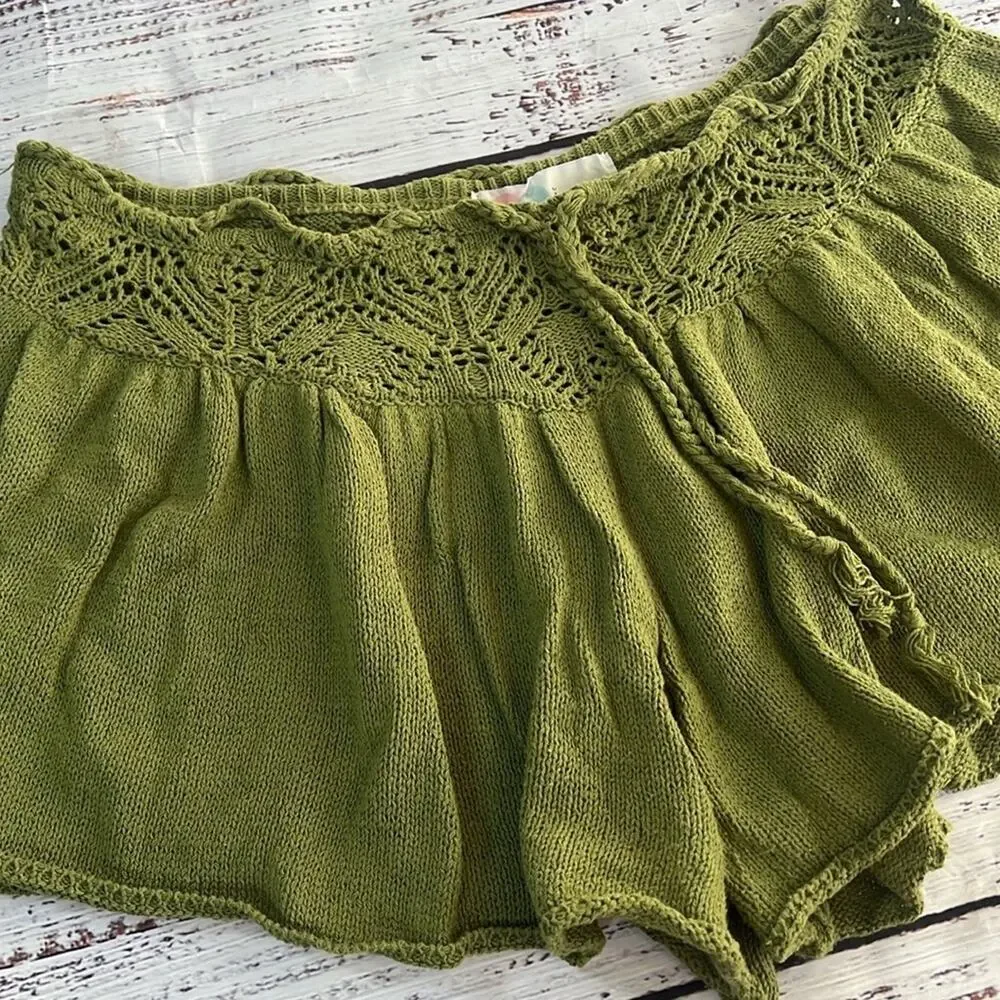 Free People Lily Fauxchet Sweater Shorts size Large